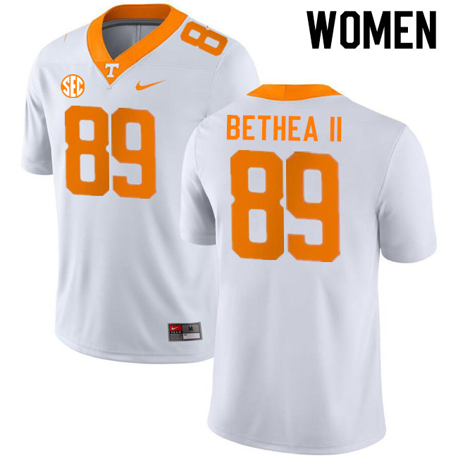 Women #89 Mike Bethea II Tennessee Volunteers College Football Jerseys Stitched-White